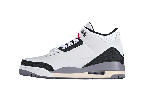 AIR Jordan 3 Retro Cement Grey White - Grey - Sneakers - Black Unisex Streetwear Limited Edition - **Air Jordan 3 Retro Cement Grey White/Grey/Black** Elevate your sneaker game with the Air Jordan