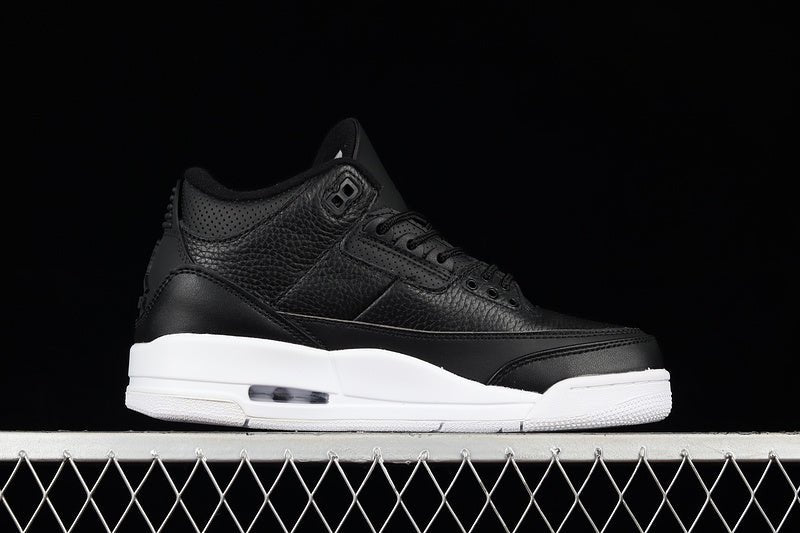 AIR Jordan 3 Retro Cyber Monday - - White Sneakers - Black Unisex Streetwear Limited Edition - **Air Jordan 3 Retro Cyber Monday Black/Black/White** Experience the perfect blend of sleek design and