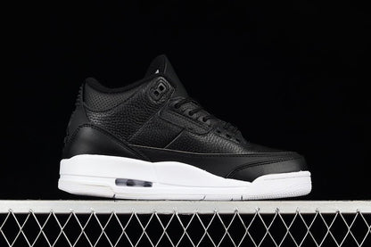 AIR Jordan 3 Retro Cyber Monday - - White Sneakers - Black Unisex Streetwear Limited Edition - **Air Jordan 3 Retro Cyber Monday Black/Black/White** Experience the perfect blend of sleek design and