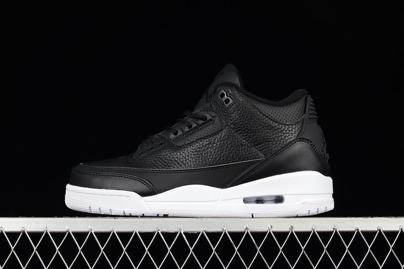 AIR Jordan 3 Retro Cyber Monday - - White Sneakers - Black Unisex Streetwear Limited Edition - **Air Jordan 3 Retro Cyber Monday Black/Black/White** Experience the perfect blend of sleek design and