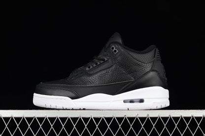 AIR Jordan 3 Retro Cyber Monday - - White Sneakers - Black Unisex Streetwear Limited Edition - **Air Jordan 3 Retro Cyber Monday Black/Black/White** Experience the perfect blend of sleek design and
