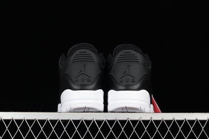 AIR Jordan 3 Retro Cyber Monday - - White Sneakers - Black Unisex Streetwear Limited Edition - **Air Jordan 3 Retro Cyber Monday Black/Black/White** Experience the perfect blend of sleek design and