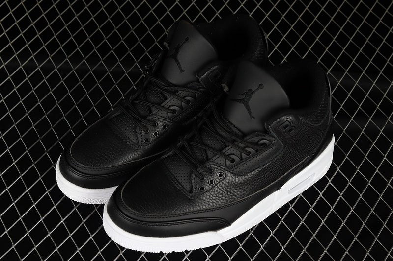 AIR Jordan 3 Retro Cyber Monday - - White Sneakers - Black Unisex Streetwear Limited Edition - **Air Jordan 3 Retro Cyber Monday Black/Black/White** Experience the perfect blend of sleek design and