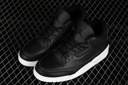 AIR Jordan 3 Retro Cyber Monday - - White Sneakers - Black Unisex Streetwear Limited Edition - **Air Jordan 3 Retro Cyber Monday Black/Black/White** Experience the perfect blend of sleek design and