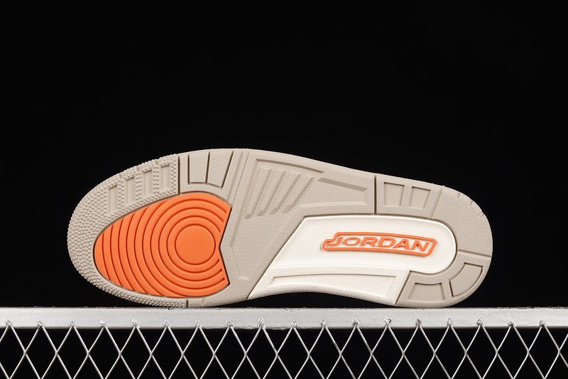 AIR Jordan 3 Retro Desert Elephant - Rush Orange-fossil Stone Sneakers - Black Unisex Streetwear Limited Edition - **Air Jordan 3 Retro Desert Elephant Black/Rush Orange-Fossil Stone** Experience a un