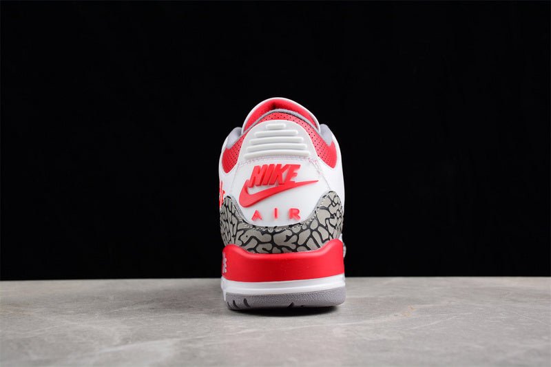 AIR Jordan 3 Retro Fire Red White - - Grey - Red Sneakers - Black Unisex Streetwear Limited Edition - **Air Jordan 3 Retro Fire Red White/Black/Grey/Red** Step into a piece of sneaker history with