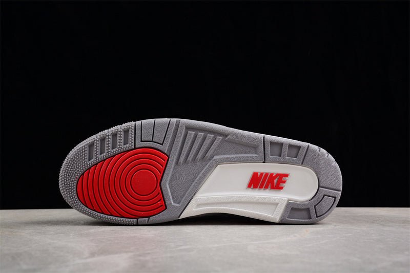 AIR Jordan 3 Retro Fire Red White - - Grey - Red Sneakers - Black Unisex Streetwear Limited Edition - **Air Jordan 3 Retro Fire Red White/Black/Grey/Red** Step into a piece of sneaker history with