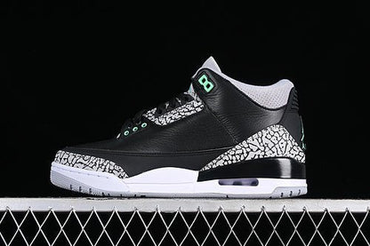 AIR Jordan 3 Retro Green Glow - Green Glow - Wolf Grey - White Sneakers - Black Unisex Streetwear Limited Edition