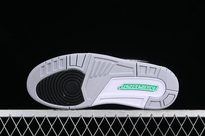 AIR Jordan 3 Retro Green Glow - Green Glow - Wolf Grey - White Sneakers - Black Unisex Streetwear Limited Edition