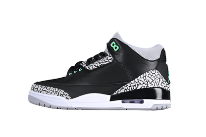 AIR Jordan 3 Retro Green Glow - Green Glow - Wolf Grey - White Sneakers - Black Unisex Streetwear Limited Edition