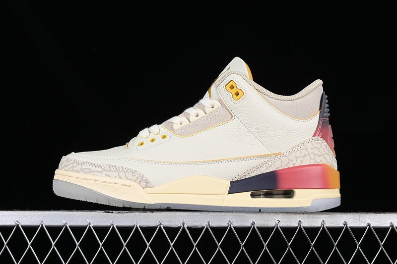 AIR Jordan 3 Retro Grey - - Orange - Brown Sneakers - Black Unisex Streetwear Limited Edition - **Air Jordan 3 Retro Grey/Black/Orange/Brown** Step into a perfect blend of heritage and modern flair