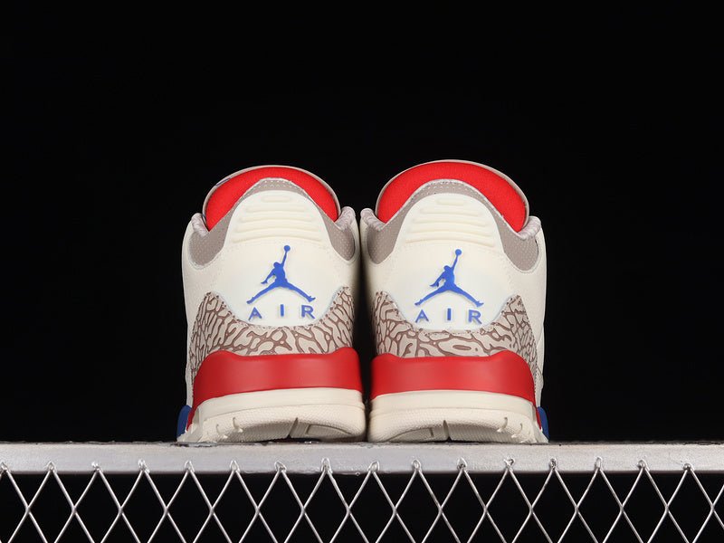 AIR Jordan 3 Retro Gs International Flight Sail - Sport Royal-fire Sneakers - Red Unisex Streetwear Limited Edition - **Air Jordan 3 Retro GS International Flight Sail/Sport Royal-Fire Red** Experienc