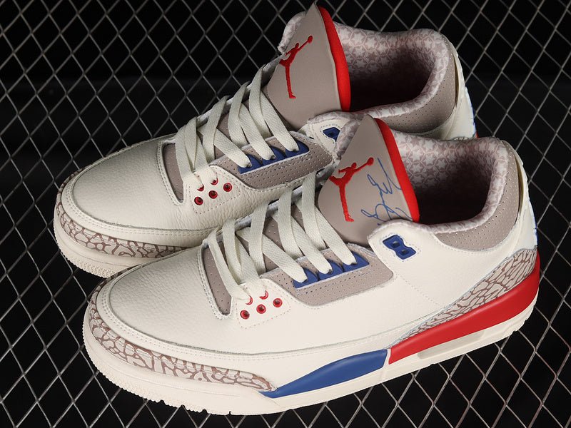 AIR Jordan 3 Retro Gs International Flight Sail - Sport Royal-fire Sneakers - Red Unisex Streetwear Limited Edition - **Air Jordan 3 Retro GS International Flight Sail/Sport Royal-Fire Red** Experienc