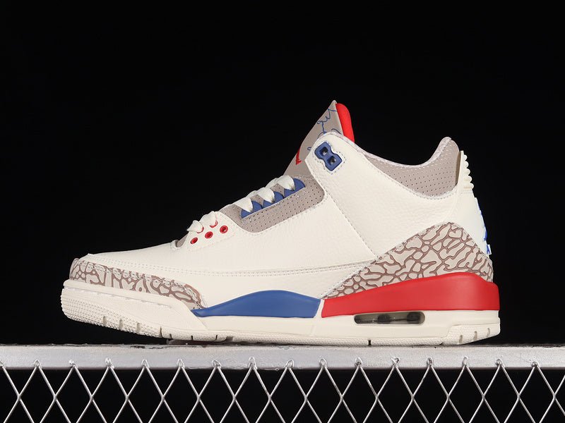 AIR Jordan 3 Retro Gs International Flight Sail - Sport Royal-fire Sneakers - Red Unisex Streetwear Limited Edition - **Air Jordan 3 Retro GS International Flight Sail/Sport Royal-Fire Red** Experienc