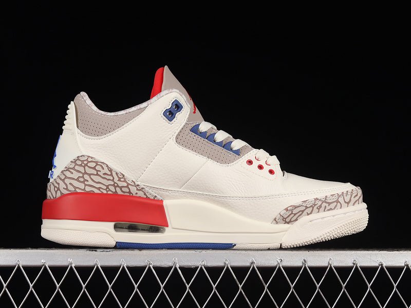 AIR Jordan 3 Retro Gs International Flight Sail - Sport Royal-fire Sneakers - Red Unisex Streetwear Limited Edition - **Air Jordan 3 Retro GS International Flight Sail/Sport Royal-Fire Red** Experienc