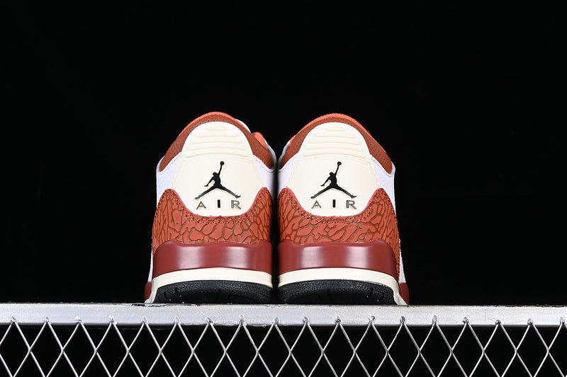 AIR Jordan 3 Retro Gs Mars Stone White - - Mars Stone - Team Orange Sneakers - Black Unisex Streetwear Limited Edition - **Air Jordan 3 Retro GS Mars Stone White/Black/Mars Stone/Team Orange** Step in