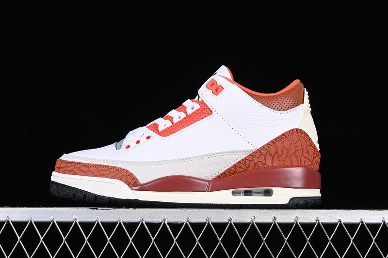 AIR Jordan 3 Retro Gs Mars Stone White - - Mars Stone - Team Orange Sneakers - Black Unisex Streetwear Limited Edition - **Air Jordan 3 Retro GS Mars Stone White/Black/Mars Stone/Team Orange** Step in