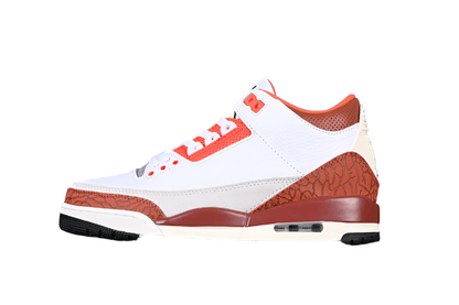 AIR Jordan 3 Retro Gs Mars Stone White - - Mars Stone - Team Orange Sneakers - Black Unisex Streetwear Limited Edition - **Air Jordan 3 Retro GS Mars Stone White/Black/Mars Stone/Team Orange** Step in