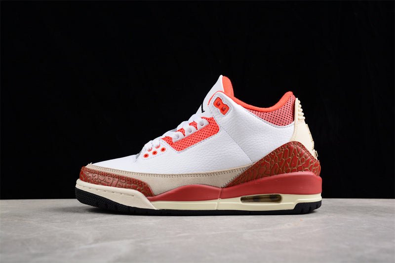 AIR Jordan 3 Retro Gs White - - Mars Stone - Team Orange Sneakers - Black Unisex Streetwear Limited Edition - **Air Jordan 3 Retro GS White/Black/Mars Stone/Team Orange** Step into a blend of vibrant