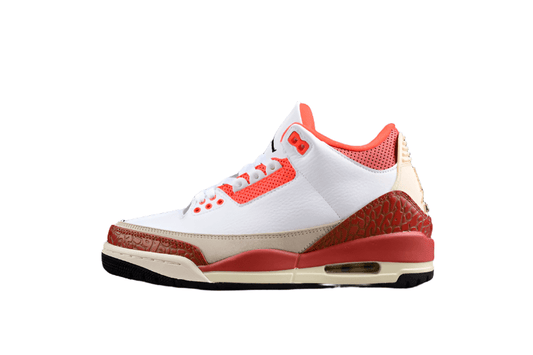 AIR Jordan 3 Retro Gs White - - Mars Stone - Team Orange Sneakers - Black Unisex Streetwear Limited Edition - **Air Jordan 3 Retro GS White/Black/Mars Stone/Team Orange** Step into a blend of vibrant