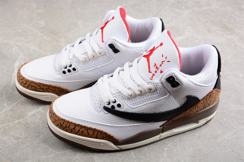 AIR Jordan 3 Retro High Og Aj3 White - Brown - Sneakers - Black Unisex Streetwear Limited Edition - **Air Jordan 3 Retro High OG AJ3 White/Brown/Black** Step into a timeless blend of style
