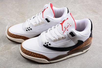 AIR Jordan 3 Retro High Og Aj3 White - Brown - Sneakers - Black Unisex Streetwear Limited Edition - **Air Jordan 3 Retro High OG AJ3 White/Brown/Black** Step into a timeless blend of style