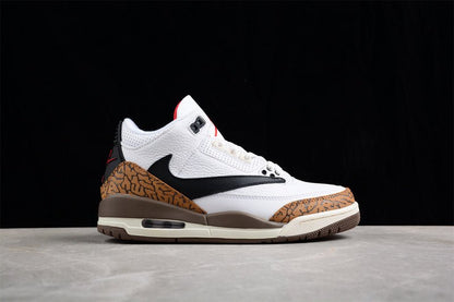 AIR Jordan 3 Retro High Og Aj3 White - Brown - Sneakers - Black Unisex Streetwear Limited Edition - **Air Jordan 3 Retro High OG AJ3 White/Brown/Black** Step into a timeless blend of style