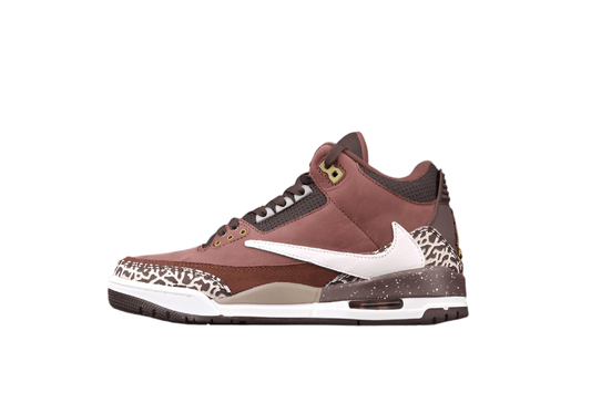 AIR Jordan 3 Retro High Og Antique Brass Brown - White - - Black Unisex Streetwear Limited Edition - The Air Jordan 3 Retro High OG in Antique Brass Brown/White/Black is a sophisticated and