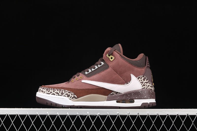 AIR Jordan 3 Retro High Og Antique Brass Brown - White - - Black Unisex Streetwear Limited Edition - The Air Jordan 3 Retro High OG in Antique Brass Brown/White/Black is a sophisticated and