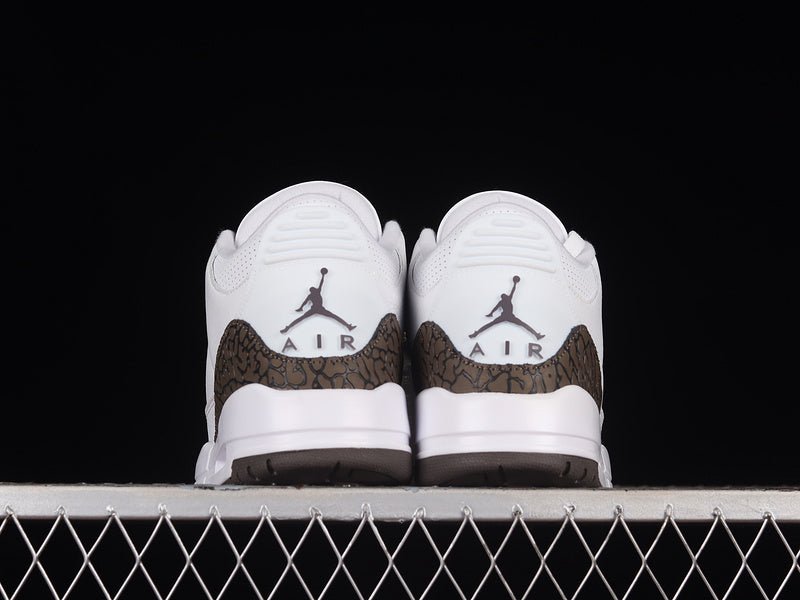 AIR Jordan 3 Retro Mocha - Chrome-dark Mocha Sneakers - White Unisex Streetwear Limited Edition - **Air Jordan 3 Retro Mocha White/Chrome-Dark Mocha** Step into a blend of subtle elegance and