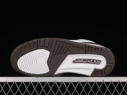 AIR Jordan 3 Retro Mocha - Chrome-dark Mocha Sneakers - White Unisex Streetwear Limited Edition - **Air Jordan 3 Retro Mocha White/Chrome-Dark Mocha** Step into a blend of subtle elegance and