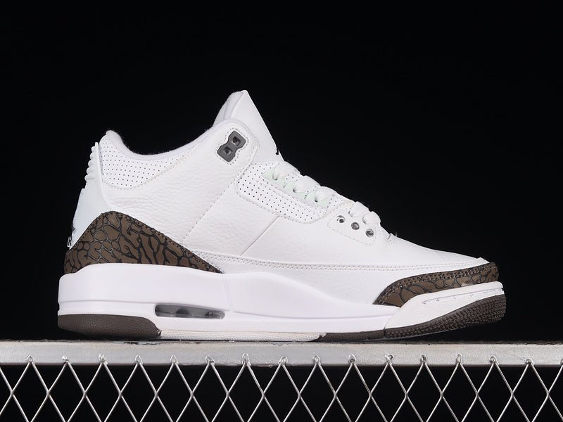AIR Jordan 3 Retro Mocha - Chrome-dark Mocha Sneakers - White Unisex Streetwear Limited Edition - **Air Jordan 3 Retro Mocha White/Chrome-Dark Mocha** Step into a blend of subtle elegance and