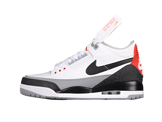 AIR Jordan 3 Retro Nrg Tinker White - Fire Red-cement Grey-black Sneakers Unisex Streetwear Limited Edition - **Air Jordan 3 Retro NRG Tinker White/Fire Red-Cement Grey-Black** Celebrate the genius of