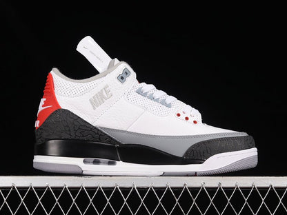 AIR Jordan 3 Retro Nrg Tinker White - Fire Red-cement Grey-black Sneakers Unisex Streetwear Limited Edition - **Air Jordan 3 Retro NRG Tinker White/Fire Red-Cement Grey-Black** Celebrate the genius of