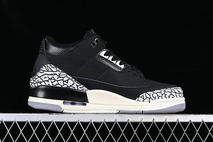 AIR Jordan 3 Retro Off Noir White - - Grey Sneakers - Black Unisex Streetwear Limited Edition - **Air Jordan 3 Retro Off Noir White/Black/Grey** Step into a blend of timeless style and
