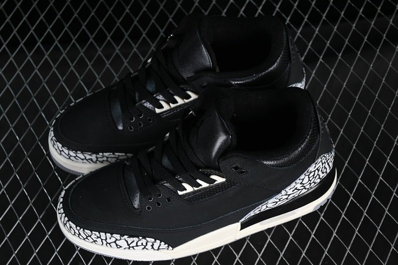 AIR Jordan 3 Retro Off Noir White - - Grey Sneakers - Black Unisex Streetwear Limited Edition - **Air Jordan 3 Retro Off Noir White/Black/Grey** Step into a blend of timeless style and