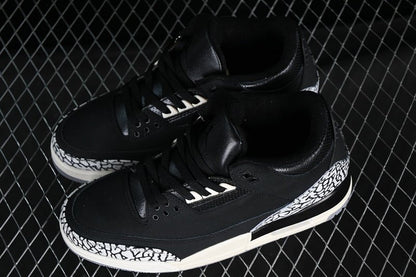 AIR Jordan 3 Retro Off Noir White - - Grey Sneakers - Black Unisex Streetwear Limited Edition - **Air Jordan 3 Retro Off Noir White/Black/Grey** Step into a blend of timeless style and
