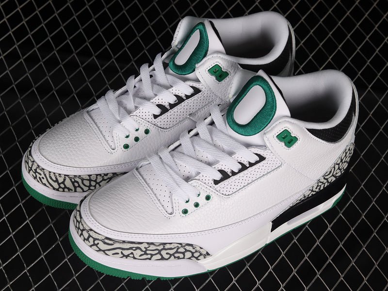 AIR Jordan 3 Retro Oregon Pit Crew White - - Green Sneakers - Black Unisex Streetwear Limited Edition - **Air Jordan 3 Retro Oregon Pit Crew White/Black/Green** Celebrate the spirit of college basketb