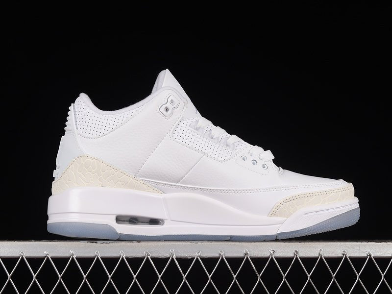AIR Jordan 3 Retro Pure Money - White-white Sneakers Unisex Streetwear Limited Edition - **Air Jordan 3 Retro Pure Money White/White-White** Step into clean, classic style with the Air