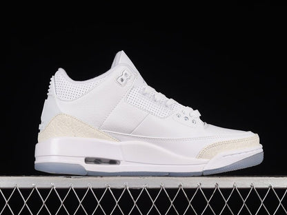 AIR Jordan 3 Retro Pure Money - White-white Sneakers Unisex Streetwear Limited Edition - **Air Jordan 3 Retro Pure Money White/White-White** Step into clean, classic style with the Air