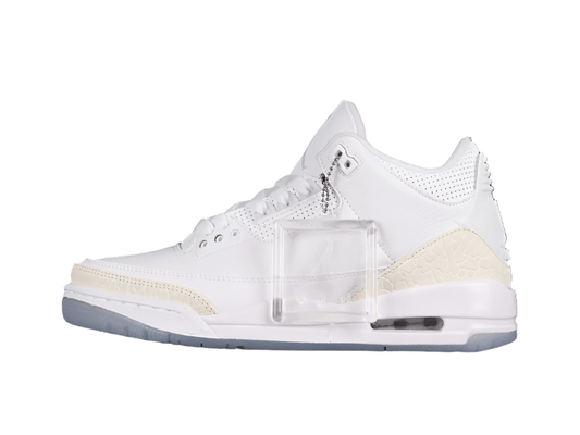 AIR Jordan 3 Retro Pure Money - White-white Sneakers Unisex Streetwear Limited Edition - **Air Jordan 3 Retro Pure Money White/White-White** Step into clean, classic style with the Air