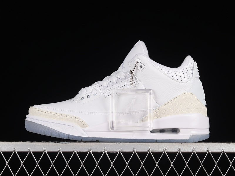 AIR Jordan 3 Retro Pure Money - White-white Sneakers Unisex Streetwear Limited Edition - **Air Jordan 3 Retro Pure Money White/White-White** Step into clean, classic style with the Air