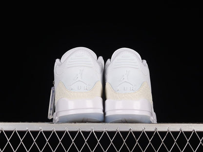 AIR Jordan 3 Retro Pure Money - White-white Sneakers Unisex Streetwear Limited Edition - **Air Jordan 3 Retro Pure Money White/White-White** Step into clean, classic style with the Air