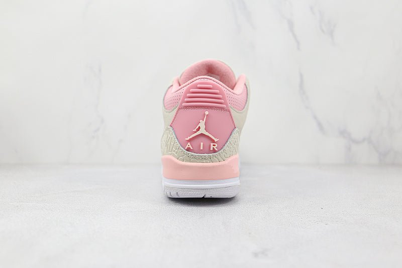 AIR Jordan 3 Retro Sail - Rust Pink - - Crimson - White Unisex Streetwear Limited Edition - The Air Jordan 3 Retro Sail/Rust Pink/White/Crimson brings a fresh twist to a classic silhouette