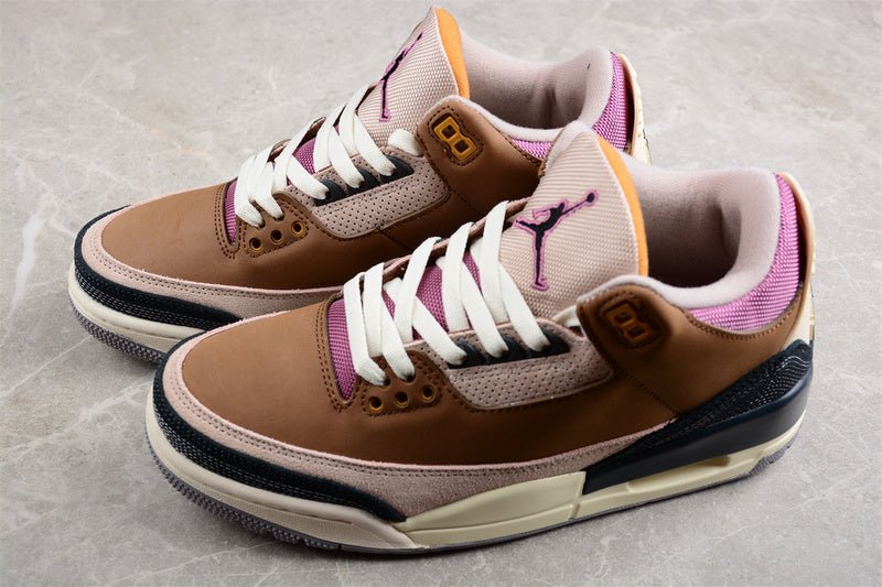 AIR Jordan 3 Retro Se Archaeo - Dark Smoke Grey - Fossil Stone Sneakers - Brown Unisex Streetwear Limited Edition - **Air Jordan 3 Retro SE Archae Brown/Dark Smoke Grey/Fossil Stone** Experience the p