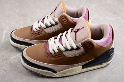 AIR Jordan 3 Retro Se Archaeo - Dark Smoke Grey - Fossil Stone Sneakers - Brown Unisex Streetwear Limited Edition - **Air Jordan 3 Retro SE Archae Brown/Dark Smoke Grey/Fossil Stone** Experience the p