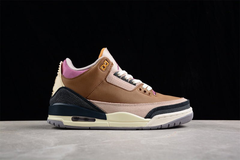 AIR Jordan 3 Retro Se Archaeo - Dark Smoke Grey - Fossil Stone Sneakers - Brown Unisex Streetwear Limited Edition - **Air Jordan 3 Retro SE Archae Brown/Dark Smoke Grey/Fossil Stone** Experience the p