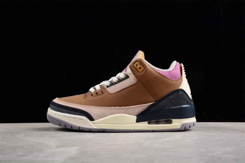 AIR Jordan 3 Retro Se Archaeo - Dark Smoke Grey - Fossil Stone Sneakers - Brown Unisex Streetwear Limited Edition - **Air Jordan 3 Retro SE Archae Brown/Dark Smoke Grey/Fossil Stone** Experience the p