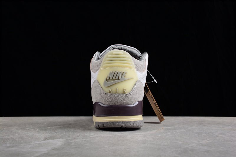 AIR Jordan 3 Retro Sp Raised By Women - Medium Grey - Violet Ore Sneakers - White Unisex Streetwear Limited Edition - **Air Jordan 3 Retro SP Raised by Women White/Medium Grey/Violet Ore** Celebrate s
