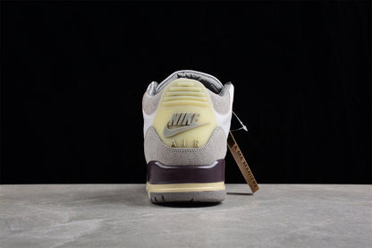 AIR Jordan 3 Retro Sp Raised By Women - Medium Grey - Violet Ore Sneakers - White Unisex Streetwear Limited Edition - **Air Jordan 3 Retro SP Raised by Women White/Medium Grey/Violet Ore** Celebrate s